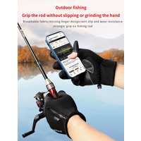 AliExpress Fezrgea Winter Warm Outdoor Riding Bike Fishing Polar Fleece Gloves Exposed Two-finger Touch Screen Non-slip Waterproof Unisex New Glove