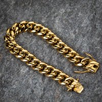 Dropshipping Miami Cuban Link Bracelet 7''-9'' for Men Women 5X Layered Steel 6mm-16mm Width Lifetme Warranty Non Rust