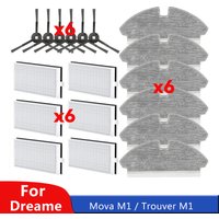 Compatible For Dreame Mova M1 / Trouver M1 Robot Vacuum Cleaner Side Brush Hepa Filter Mop Cloth Accessories Parts