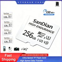 2026 High Endurance micro Tf SD Card V30 U3 C10 Professional Memory card for dash cam or home monitoring 128GB