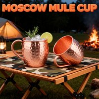 100% Copper Moscow Mule Mug Durable Coppery Beer Mugs 12OZ 17OZ Coffee Mug Milk Cup Pure Copper Bar Cup Drinkware