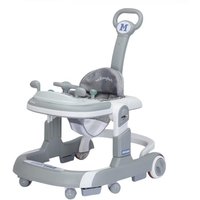 Multifunctional Lightweight Foldable Baby Walker with Silent Wheels, Anti-rollover, Easy To Clean, Height Adjustable, Anti-O-leg