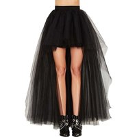 Women's Punk Skirt Female Gothic Tulle Skirt Long Skirt Ball Gown Black Mesh Shows Dance Party Skirts