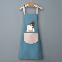 PVC Kitchen Apron, Waterproof and Oil-resistant, Stylish Women's Design, Half-body Waist Apron with Sleeve Covers, Easy To Clean
