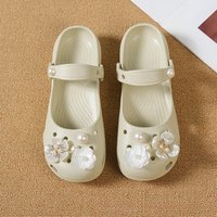 Cold camellia Super Immortal Pearl Diamond Flower Pearl Shoe Charms Ballet Shoe Buckles Handmade Beads Removable Decoration Gift