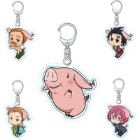 Anime fans gifts Seven deadly SINS Sin of Wrath Melioda Lyonnais Hock Diane anime peripheral acrylic keychain Car bag pendant