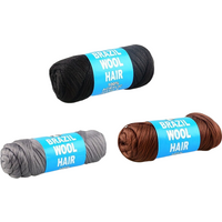 70g 1Pc Brazil Brazilian wool hair for braiding Desire for hair yarn African Wig Hair Yarn Braid Hair Dreadlock Desire for hair