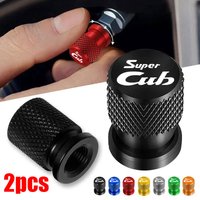 New 1 Pair For Honda Super CUB C70 90 110 C125 Motorcycle Accessories Tire Valve Air Port Stem Cover Cap Plug CNC Aluminum Alloy