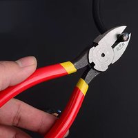 WOZOBUY 5/6/8 Inch Cr-V Mini Electronic Wire Stripping Pliers Diagonal Pliers Side Cutter Plastic Cable Nipper DIY Repair Tools