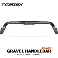 TOSEEK RS-wrc Carbon Gravel Handlebar Exotropism Handle Bar 31.8mm Cyclocross Road Bike Handlebars 400/420/440mm Matte Black