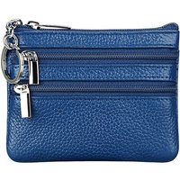 PU Leather Portable Money Coin Purse with Key Ring Waterproof Pocket Purse Zipper Wear-resistant Credit Card Holoder Man Women