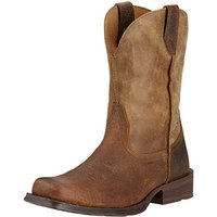 Men Boots Low Heel Mid-Calf Boots Retro Square Toe Western Cowboy Boots Handmade Plus Size Men Shoe Outdoor Slip on Leather Boot