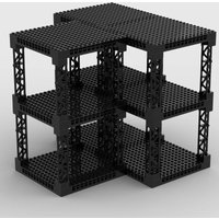 Multifunctional building block, foldable multi-layer desktop storage rack, simulated military bunker, 16x16 plate bracket.