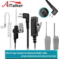 MOTOROLA talkie-walkie Tube acoustique écouteur micro pour DP1400 EP450 GP88S CP88 CP040 CP140 CP180 GP300 GP68 PR400 P080