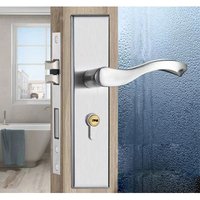 Adjustable Stainess Steel Door Handle lock set Home Security With Keys Size 50 58 Solid Square Tongue Interior Gate Lock Set