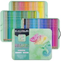 KALOUR 72 Piece Macaron Colored Pencils Set Iron Gift Box Soft Wood Drawing Pencil Set For Artist Coloring Art Supplies