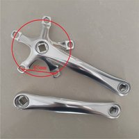 Aluminum Alloy Bicycle Crankset 5 Bolts BCD110 Length 165/170mm MTB Folding Bike Arms Load Parts Silvery Durable