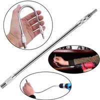 300mm silver hexagonal handle metal universal flexible shaft directional screwdriver connection extension rod tool accessory