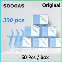 Original SOOCAS Professional Dental Flosser Ergonomic Design Food Grade Polymer Fiber Scrape Tongue Coating Clean Teeth Gaps CN