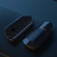 ABS Carbon Fiber Car Key Case Cover Shell For VW Volkswagen Golf 8 7 6 5 4 MK7 Polo Tiguan Skoda Octavia A8 2021 SEAT Leon MK4