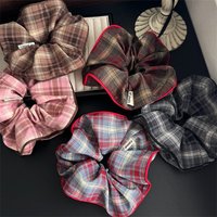2026 British Style Plaid Scrunchies Women Girl Cute Elastic Hair Band Accessories Tie Hair Ring Rope Headdress Headwear Ornament