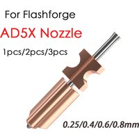 New For FlashForge Ad5x Nozzle Hardened 0.25 0.4 0.6 0.8 Adverturer Ad5x Flashforge Extruder Ad5x Hotend 3d Printer Accessories