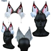 Husk Cosplay Plush Cat Ear Headband Anime Otaku Style Costume Accessory Unisex Adult Roleplay Party Disguise Halloween carnival