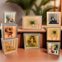 3D Infinite Space Optical Illusion Photo Frame, DIY Handicrafts Display Case for Blind Box Toys, Creative Decorative Cabinet