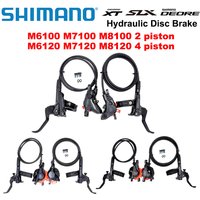 AliExpress Shimano DEORE SLX XT M6100 M6120 M7100 M7120 M8100 M8120 2 or 4 Piston Hydraulic Disc Brake Set for Mountain Bike MTB Original