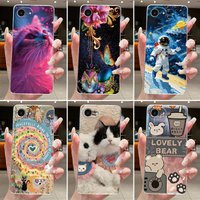 Casing For iPhone 17e 16e Case Aesthetic Fashion Cute Cat Cartoon Astronaut Soft Silicone Back Cover Transparent TPU Phone Case