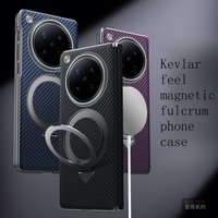 Case For OPPO Find N6 Business Magnetic Stand Kevlar Textured Leather Anti-Fingerprint Cover For Oppo Find N6 Shockproof Funda