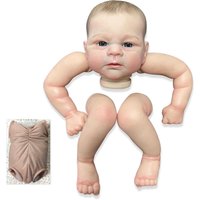 NPK 19inch Finished Doll Size Already Painted Elijah Lifelike Soft Touch Flexible finished Doll Parts with Body and eyes