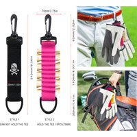 Double-sided magic tape golf club holder portable golf club stand accessory with hanging hook, suitable for golf bags and gloves