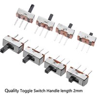 20PCS SS12D00 Mini Slide Switch Interruptor On-Off 3pin 1P2T 2 Position High Quality Toggle Switch Handle length 2mm 3mm 4mm 5mm