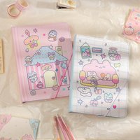 MINKYS Kawaii 2024 A5 Colored Notebook Agenda Planner Monthly Daily Plan Note Book Study Notebook School Stationery