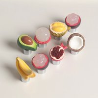 Creative Fruits Brass Cabinet Handles for Children's Room Modern Home Decor Drawer Dresser Knobs Single Hole Wardrobe Pulls