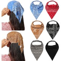 Bohemia Printing Hair Scarf Triangle Bananas New Vintage Soft Elastic Hairband Headwarp For Women Hair Accessories Girl Headband
