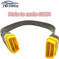 OBD2 on-board diagnostic interface adapter 16 pin male female plug extension cable 30CM 50CM male to male 60CM extension cable