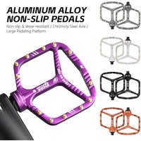 MTB Pedals Lightweight Aluminum Alloy Bicycle Pedals(12 Non-Slip Pins/Side)with Grease&Bearing Mountain Bike pedal TP-90