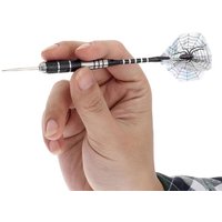 3Pcs Professional Steel Tip Darts Set Darts with Spider Flame Pattern Dart Flights Competitive Sports Throwing Game Accessory