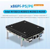 X86-P5 DIY NAS Motherboad Intel i3-N355 N350 N150 Max 7*M.2 NVME or 6*SATA Kit DDR5 2x i226-V 2.5G LAN HDMI+DP Firewall Mini PC