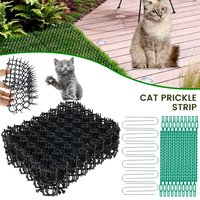 12Pcs Cat Deterrent Scat Spike Mat Anti Cats Dog Network 15.5CM*20CM Repellent Deterrent Mat Spike Portable Anti-Cat Dog Outdoor