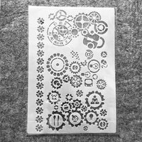 26*18cm Gear Wheel Mechanics DIY Layering Stencils Wall Painting Scrapbook Coloring Embossing Album Decorative Template