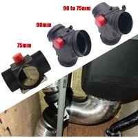 75MM/ 90MM/ 90MM TO 75MM Vavle Flap Adjustable Air Diesel Heater Vent Ducting T Branch Splitter Exhaust Pipe Joiner Connector