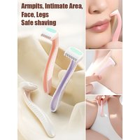 3 Colors Mixed Mini Intimate Hair Razor Set - Personal Hygiene Bikini Line Trimmer for Women Men Pubic Leg Armpit Upper Lip Hair