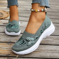 Shoes for Women Summer Fashion Women Mesh Breathable Slip on Comfortable Plus Size 36-42 Platform Wedge Flats Zapatos De Mujer