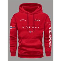Sweat-shirt à capuche avec drapeau de la Norvège pour hommes et femmes, vêtements de sport de plein air, d'aventure, de course à pied, décontractés, d'automne et d'hiver