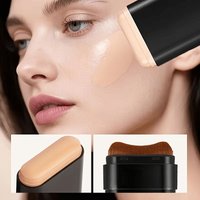 2-in-1 Contour & Foundation Stick, Smooth Full Coverage, Waterproof Long-Lasting Natural Flawless Face Makeup