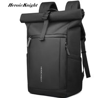 Heroic Knight Men's Travel Backpack Roll Top Casual Hiking Backpack Waterproof Outdoor Backpack Large Capacity Weekend Schoolbag