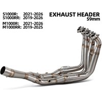 AliExpress NONE S1000R Exhaust Headers Tube For BMW S1000RR M1000RR M1000R 2019-2026 Motorcycle Escape 59mm Front Pipe Street Bike Kit